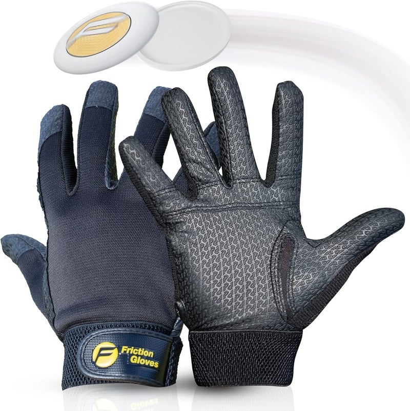 Friction Gloves - Ultimate Frisbee Gloves - Rubberized Palm & Fingers for Amazing Grip in All Conditions - Play Your Best in Any Weather - Image 1